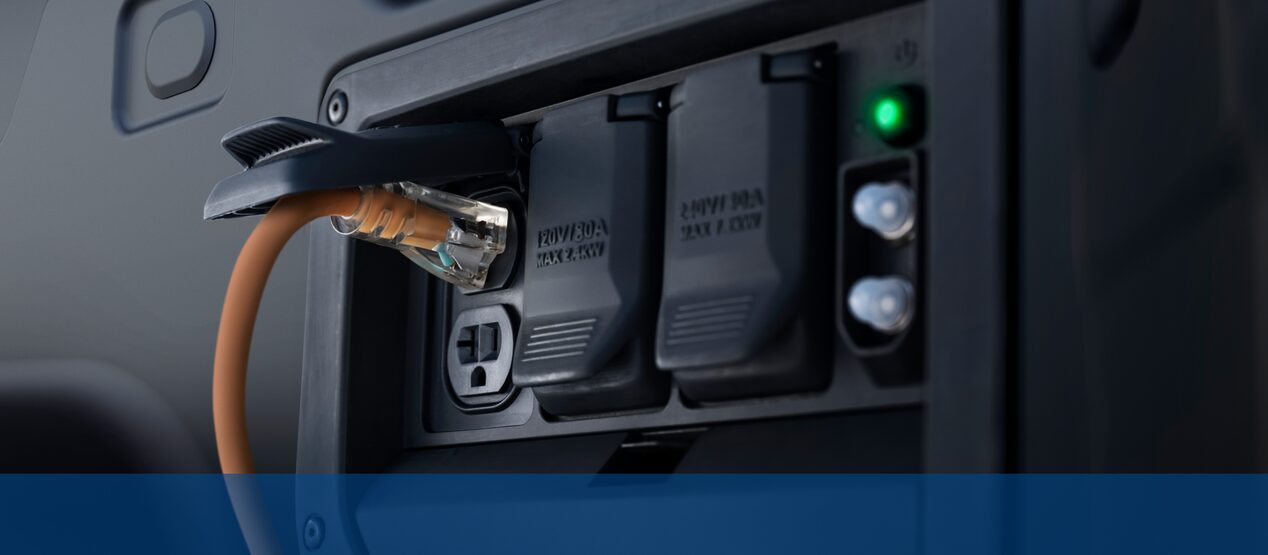 Chevrolet Silverado EV truck bed electrical outlets.