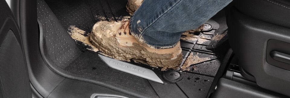 Premium all-weather floor liners on a GM Fleet vehicle.