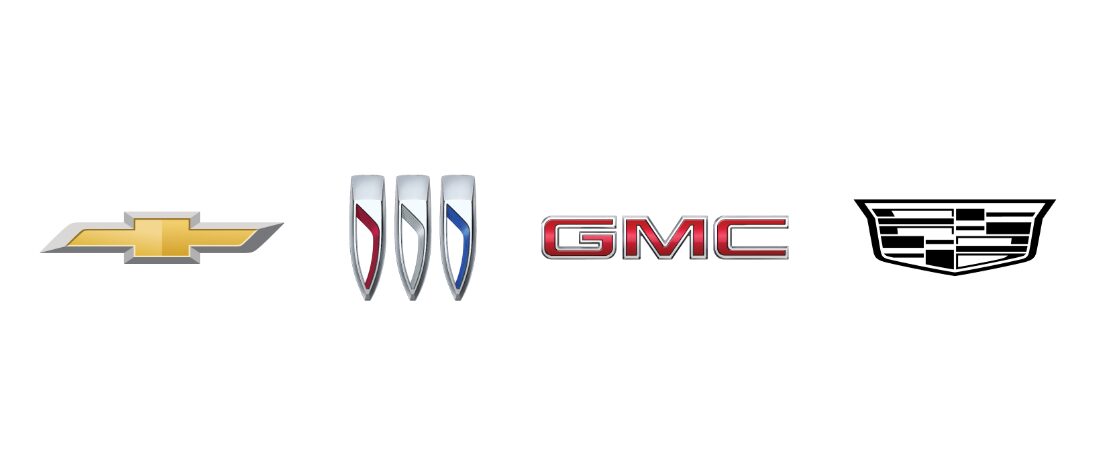 Logos des 4 marques GM.