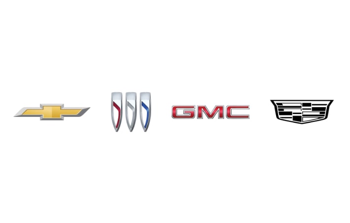 Logos des 4 marques GM.