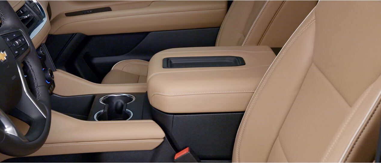 Close-up view of the interiors of the 2024 Chevrolet Tahoe.
