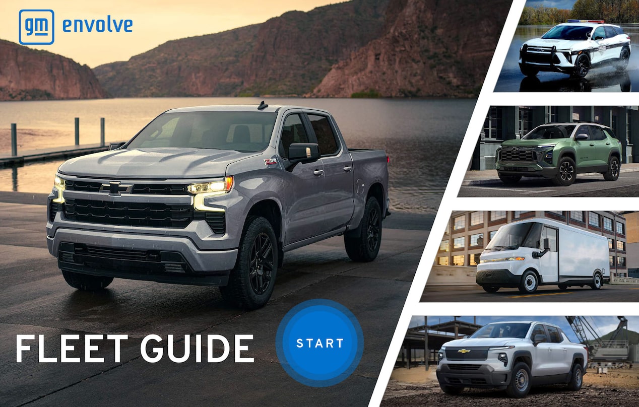 A collage of GM Envolve vehicles for the Fleet Guide.
