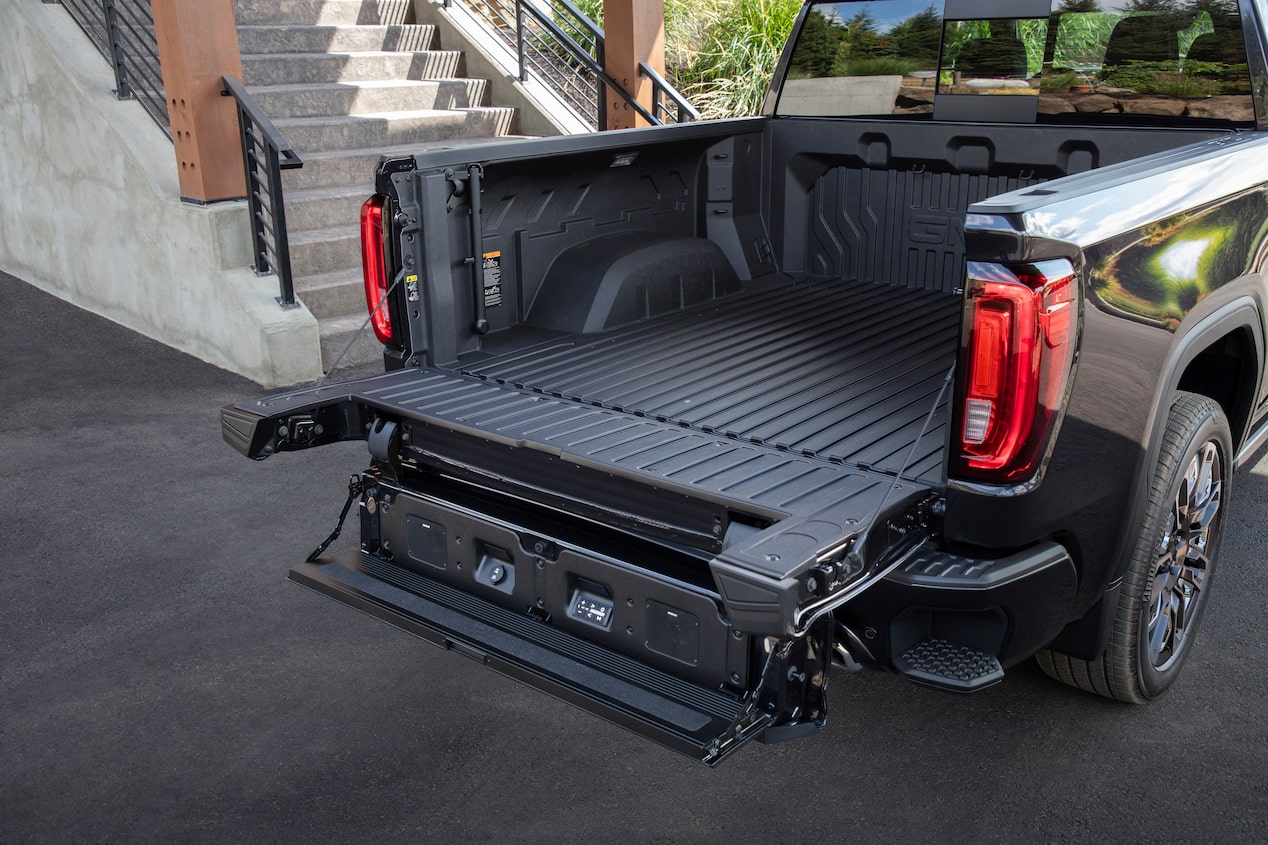 Multi-Flex tailgate of a GM Envolve vehicle.