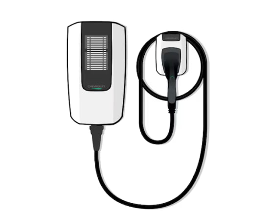 Un chargeur VÉ domestique.