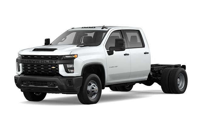 2026 Chevrolet Silverado 3500hd Chassis cab in 3/4 view.