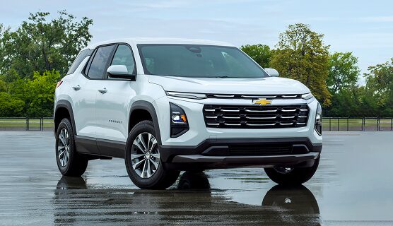 A white Chevrolet Blazer in a parking lot