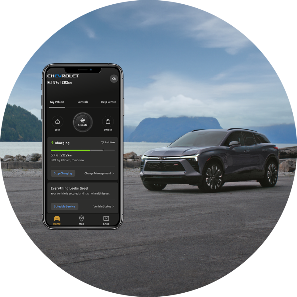 Access your vehicle remotely with OnStar's vehicle mobile app.